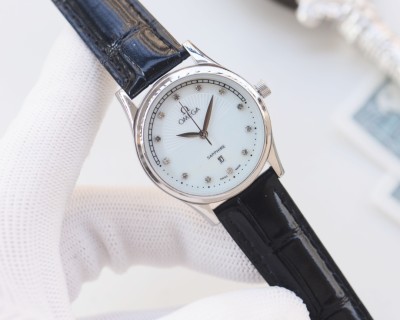 Omega De Ville Couple Watch Set Silver Dial view 8