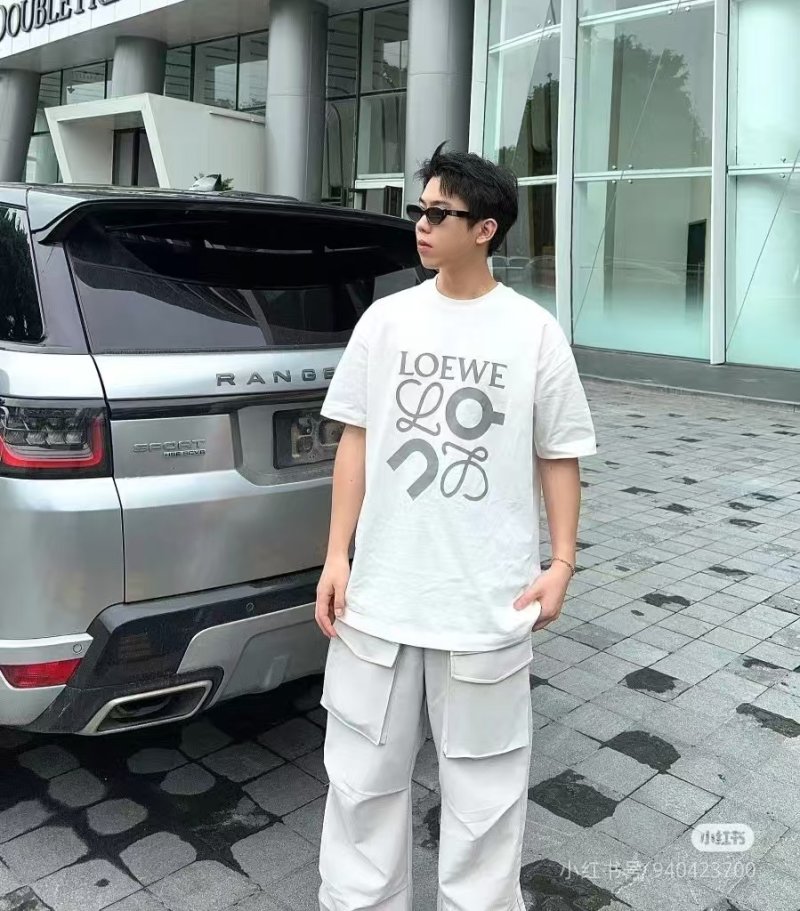 Loewe Logo Print White T-Shirt