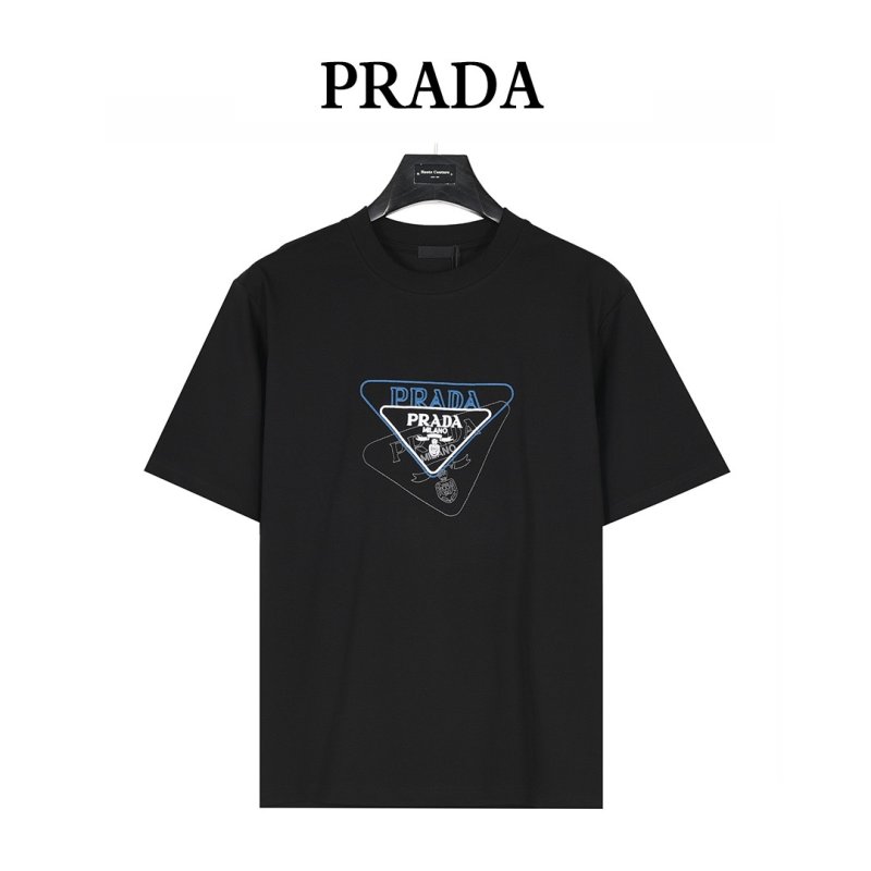 Prada Triangle Logo Black T-Shirt view