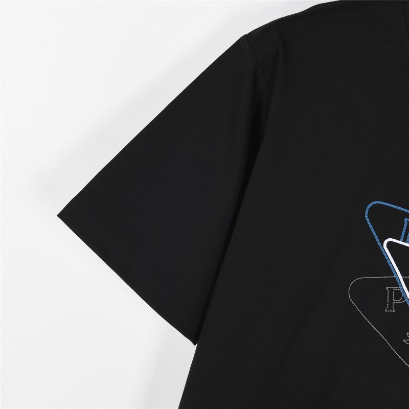 Prada Triangle Logo Black T-Shirt view