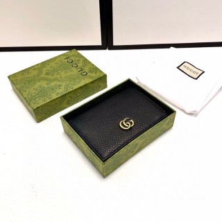 Gucci GG Marmont Black Leather Card Wallet view 1