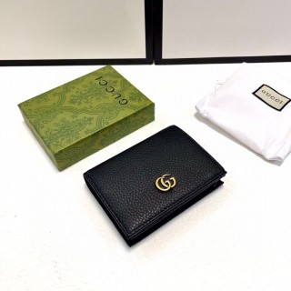 Gucci GG Marmont Black Leather Card Wallet view 2