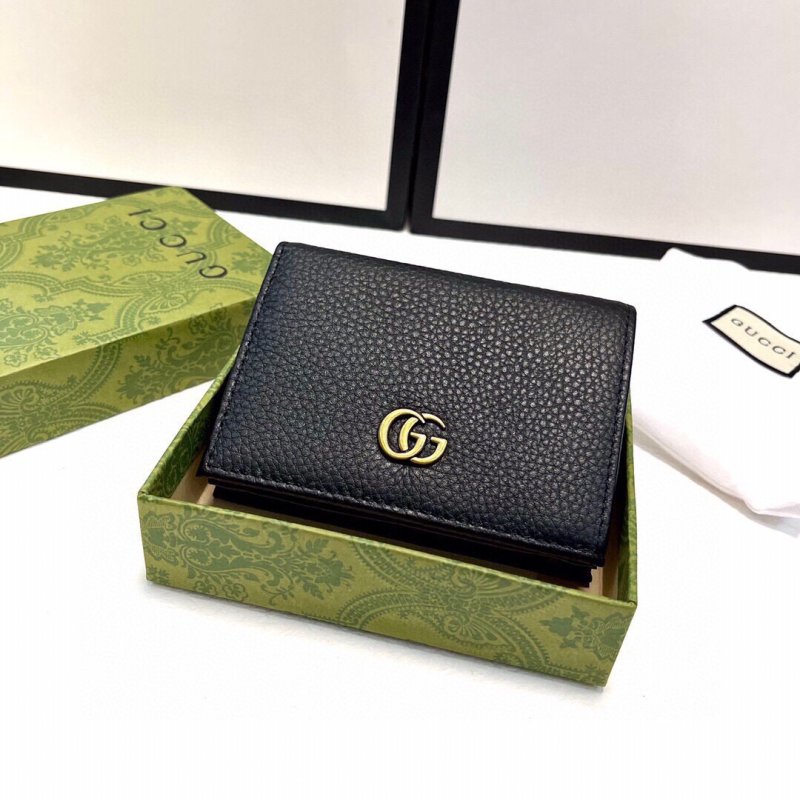 Gucci GG Marmont Black Leather Card Wallet view
