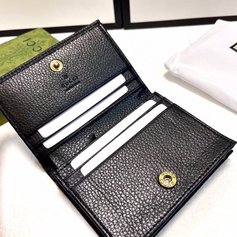 Gucci GG Marmont Black Leather Card Wallet view
