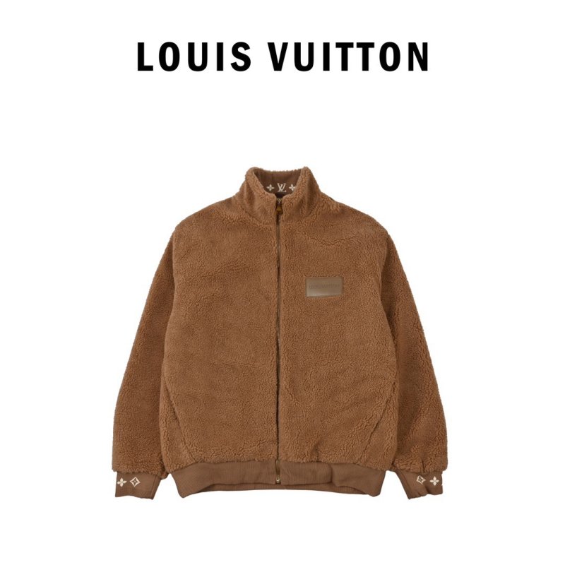 Camel Teddy Fleece Zip Jacket view