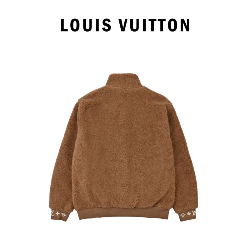 Camel Teddy Fleece Zip Jacket view