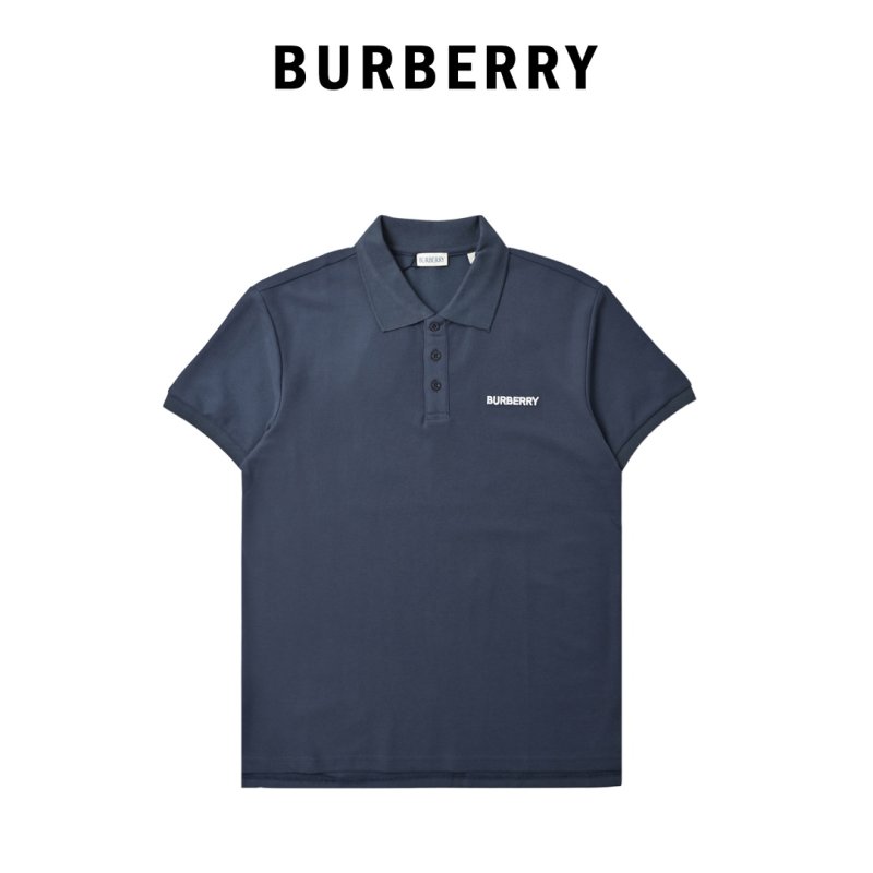 Burberry Navy Short-Sleeve Polo Shirt view