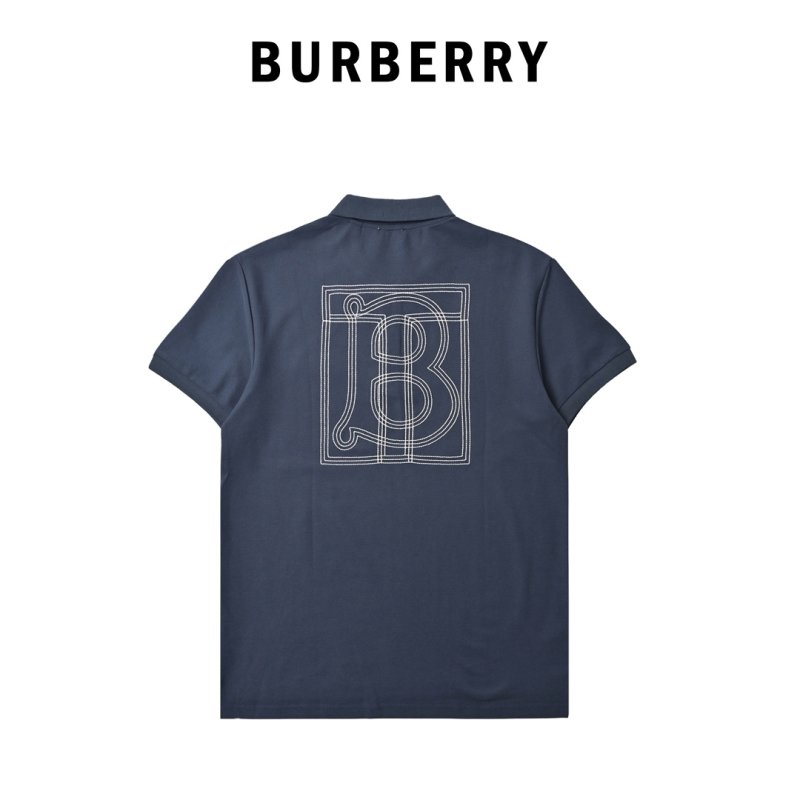 Burberry Navy Short-Sleeve Polo Shirt view