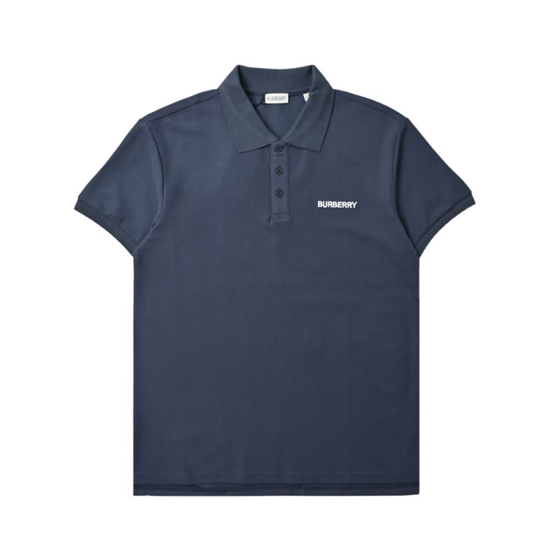 Burberry Navy Short-Sleeve Polo Shirt view