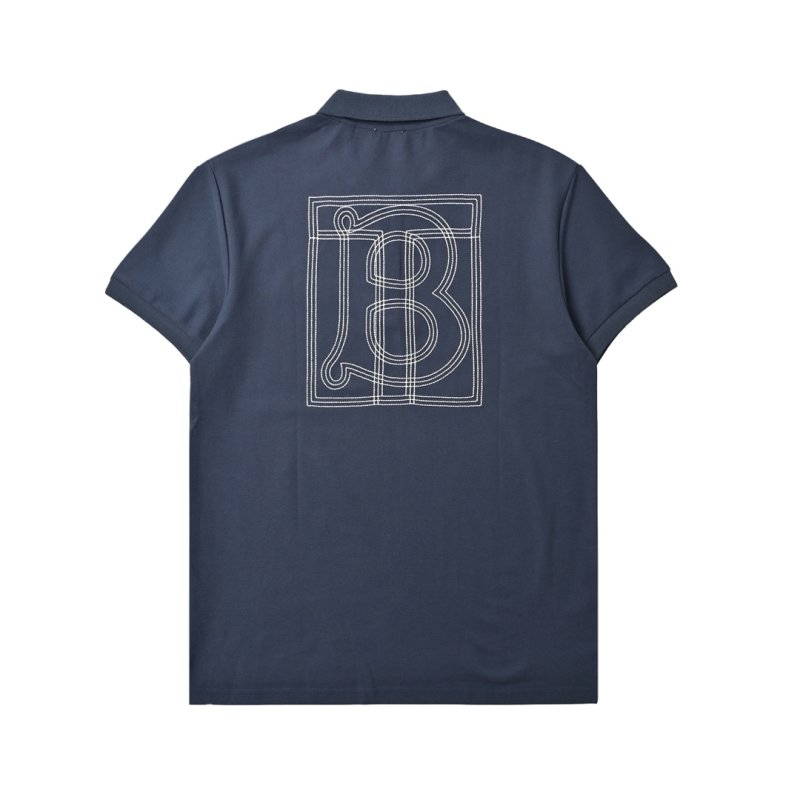 Burberry Navy Short-Sleeve Polo Shirt view