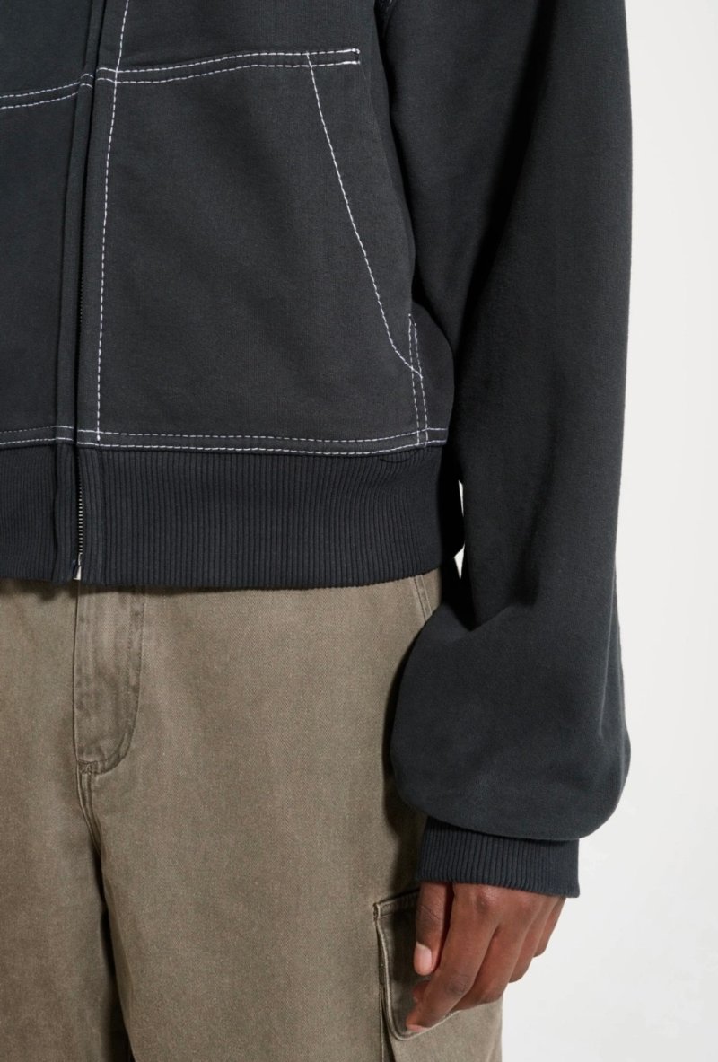 Essentials Fear of God Black Zip Hoodie Jacket view