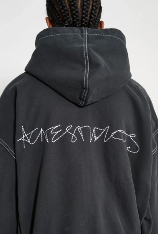 Essentials Fear of God Black Zip Hoodie Jacket view 7