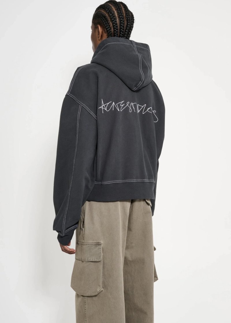 Essentials Fear of God Black Zip Hoodie Jacket view
