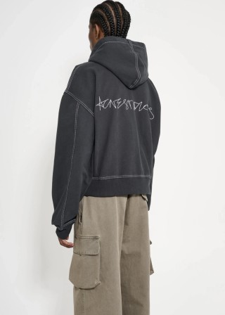 Essentials Fear of God Black Zip Hoodie Jacket view 8