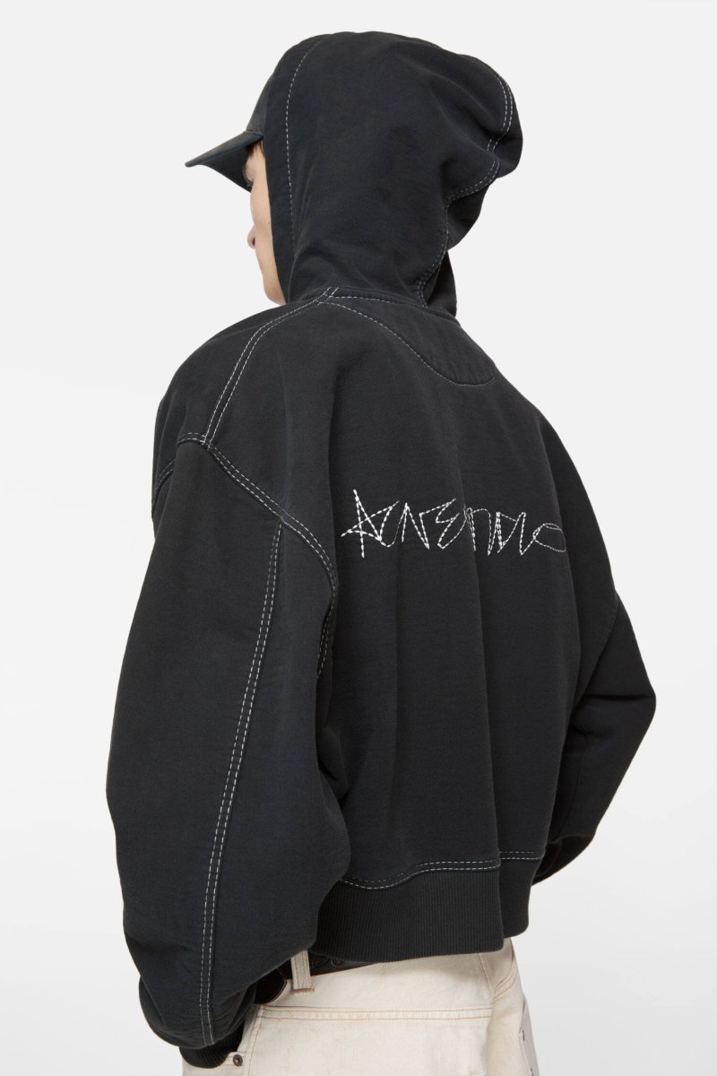 Essentials Fear of God Black Zip Hoodie Jacket view