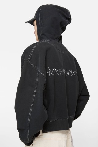 Essentials Fear of God Black Zip Hoodie Jacket view 10