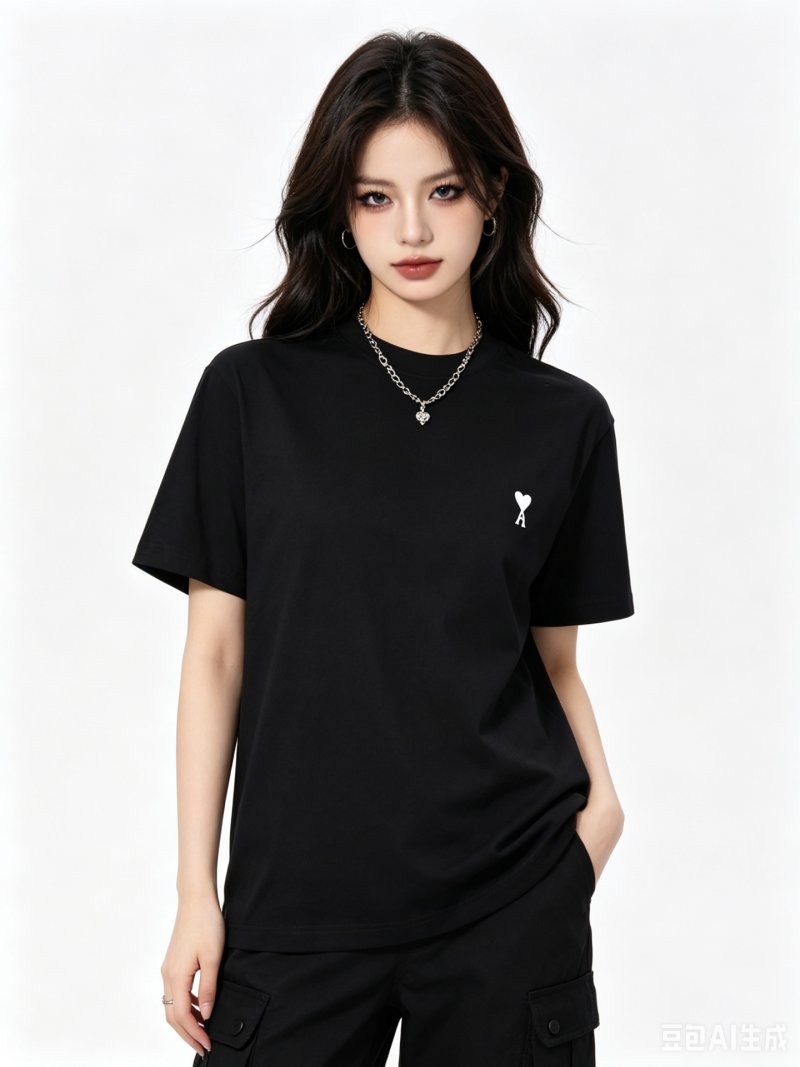 Ami Paris Place des Victoires Black T-Shirt view