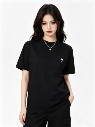 Ami Paris Place des Victoires Black T-Shirt view 3