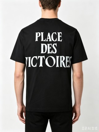 Ami Paris Place des Victoires Black T-Shirt view 7