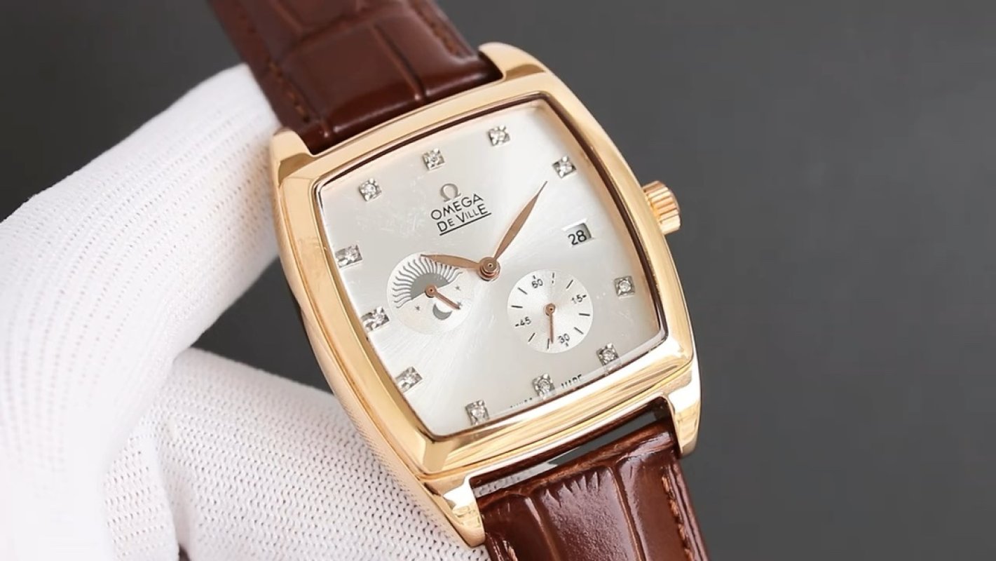 Omega De Ville Gold Leather Watch