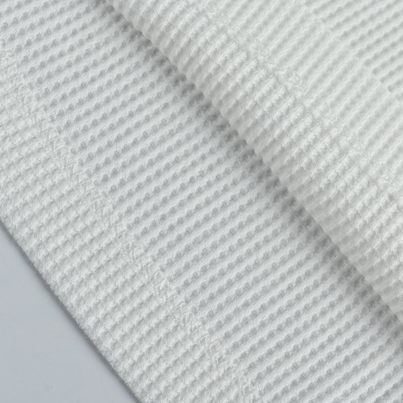 White Waffle Knit Long Sleeve Henley with Embroidered Cross view