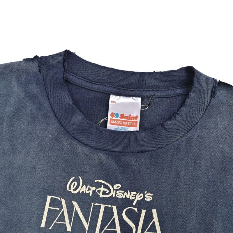 Navy Graphic Print Short Sleeve T-Shirt with Wizard Design view