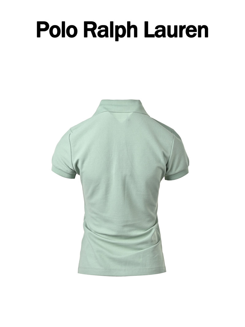 Ralph Lauren Women's Sage Green Short Sleeve Polo Shirt view