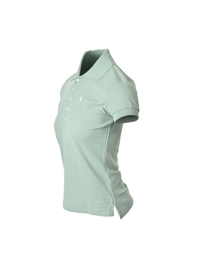 Ralph Lauren Women's Sage Green Short Sleeve Polo Shirt view