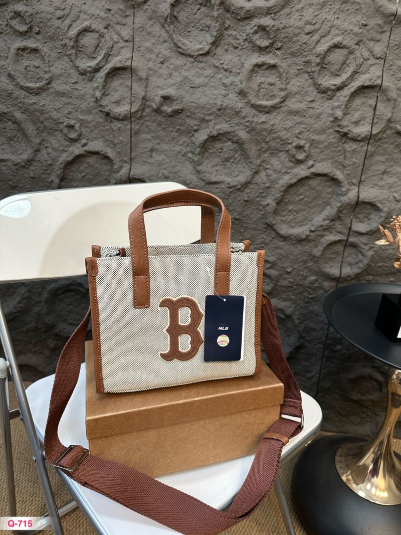 MLB Large Capacity Tote Bag Cream & Brown