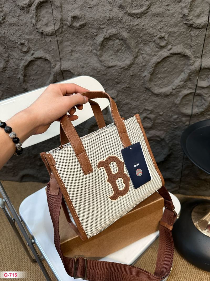 MLB Large Capacity Tote Bag Cream & Brown view