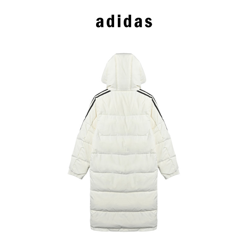 Adidas Three Stripe White Puffer Down Jacket view