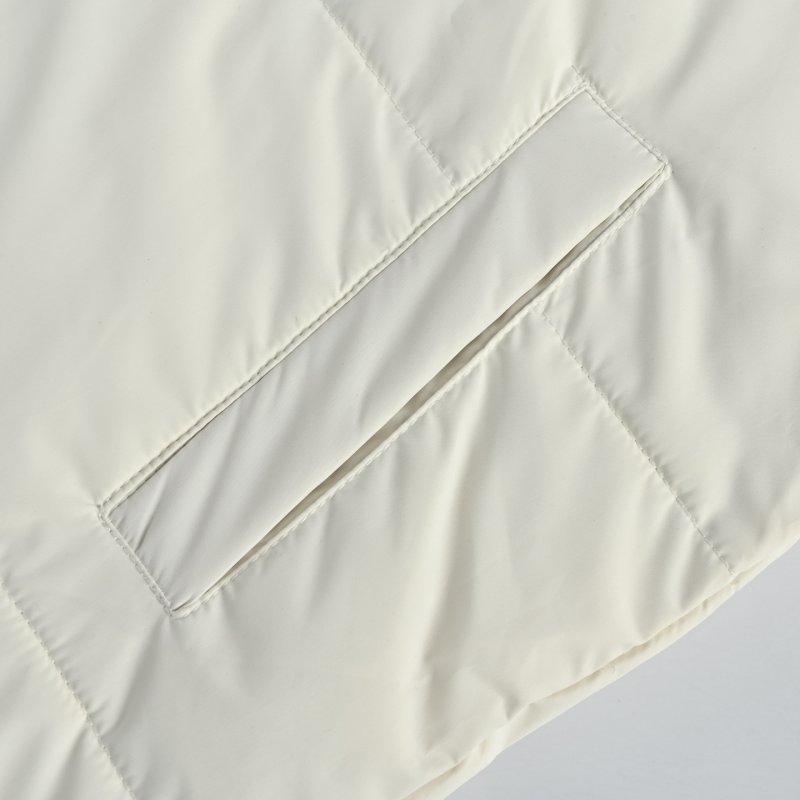 Adidas Three Stripe White Puffer Down Jacket view
