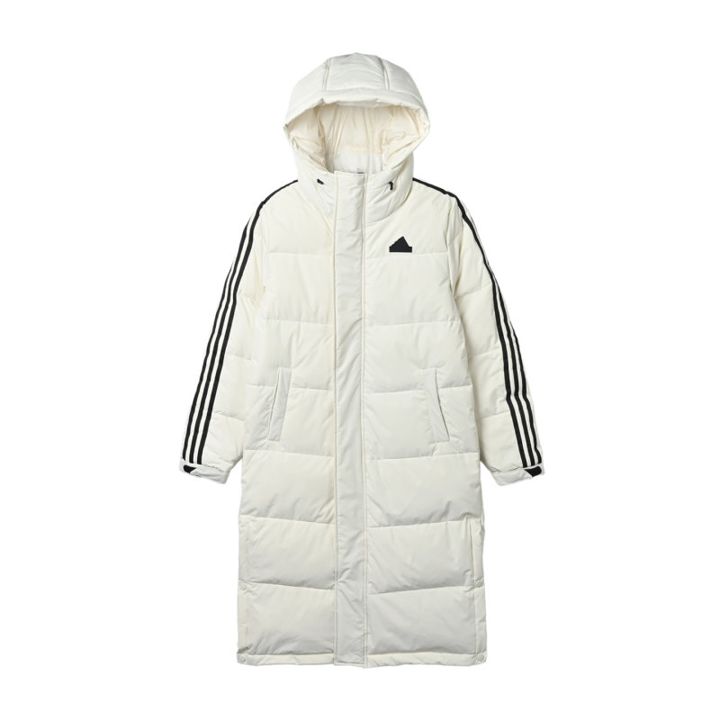 Adidas Three Stripe White Puffer Down Jacket view
