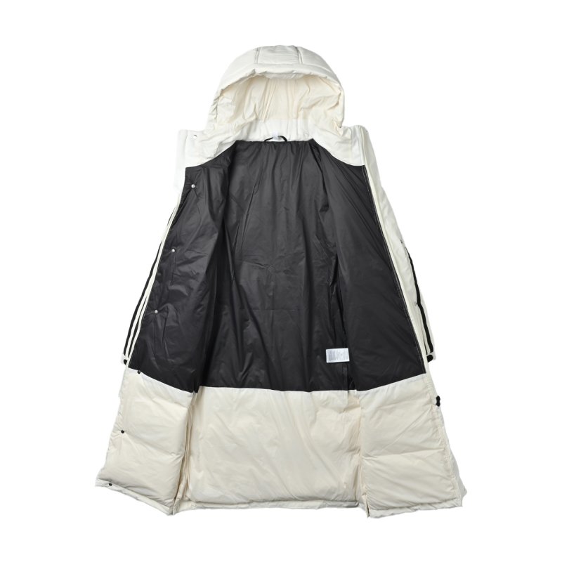 Adidas Three Stripe White Puffer Down Jacket view