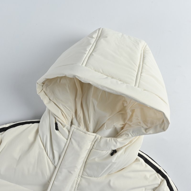Adidas Three Stripe White Puffer Down Jacket view