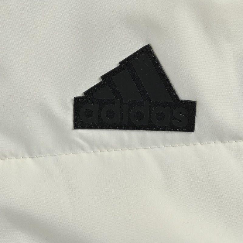 Adidas Three Stripe White Puffer Down Jacket view