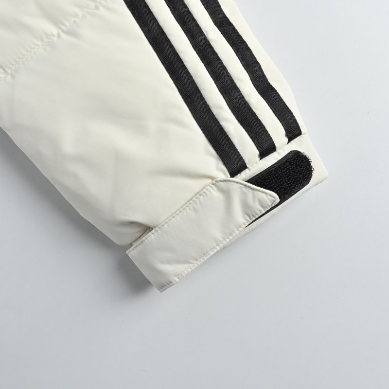 Adidas Three Stripe White Puffer Down Jacket view