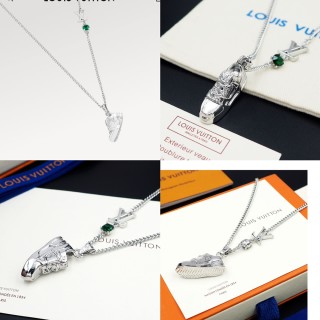 Louis Vuitton LV Trainer Strass Silver Necklace view 2