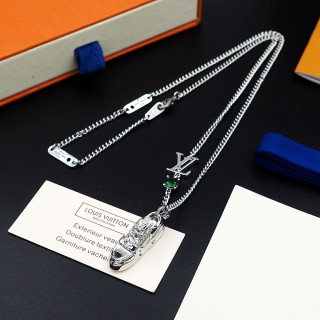 Louis Vuitton LV Trainer Strass Silver Necklace view 3