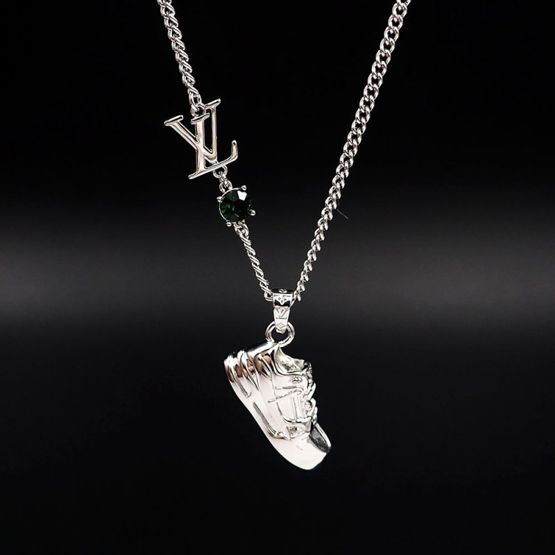 Louis Vuitton LV Trainer Strass Silver Necklace view