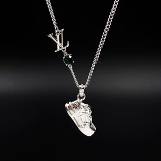 Louis Vuitton LV Trainer Strass Silver Necklace view 5