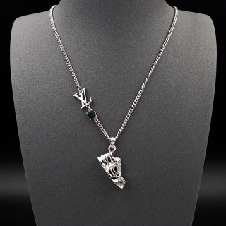 Louis Vuitton LV Trainer Strass Silver Necklace view 6