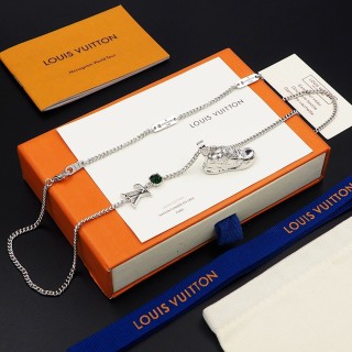 Louis Vuitton LV Trainer Strass Silver Necklace view 7