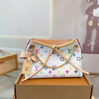 Louis Vuitton Carryall BB Monogram Chain Shoulder Bag White view 2