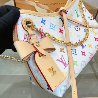 Louis Vuitton Carryall BB Monogram Chain Shoulder Bag White view 5