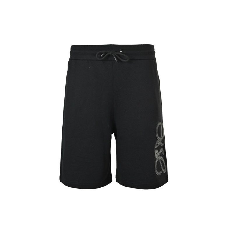 Black Embroidered Logo Shorts view