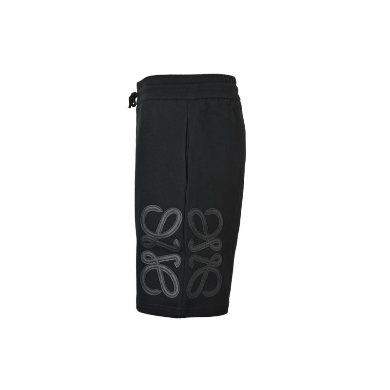 Black Embroidered Logo Shorts view