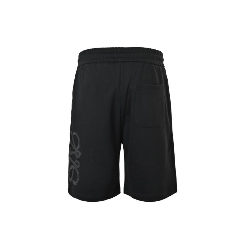Black Embroidered Logo Shorts view