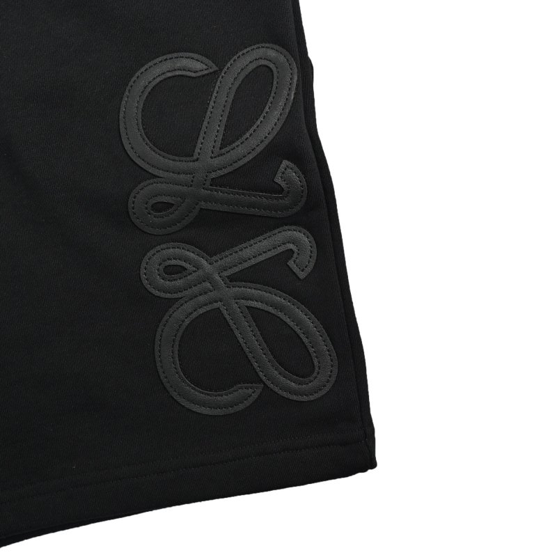 Black Embroidered Logo Shorts view