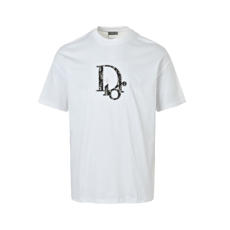 Dior CD Logo White Short-Sleeve T-Shirt